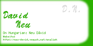 david neu business card